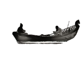 Two men in a row boat