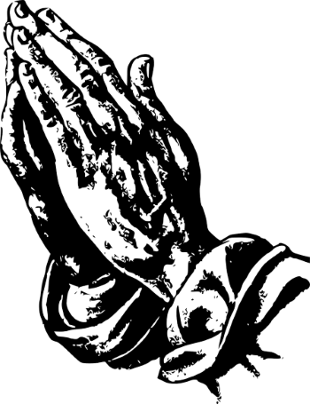 Hands folded in prayer